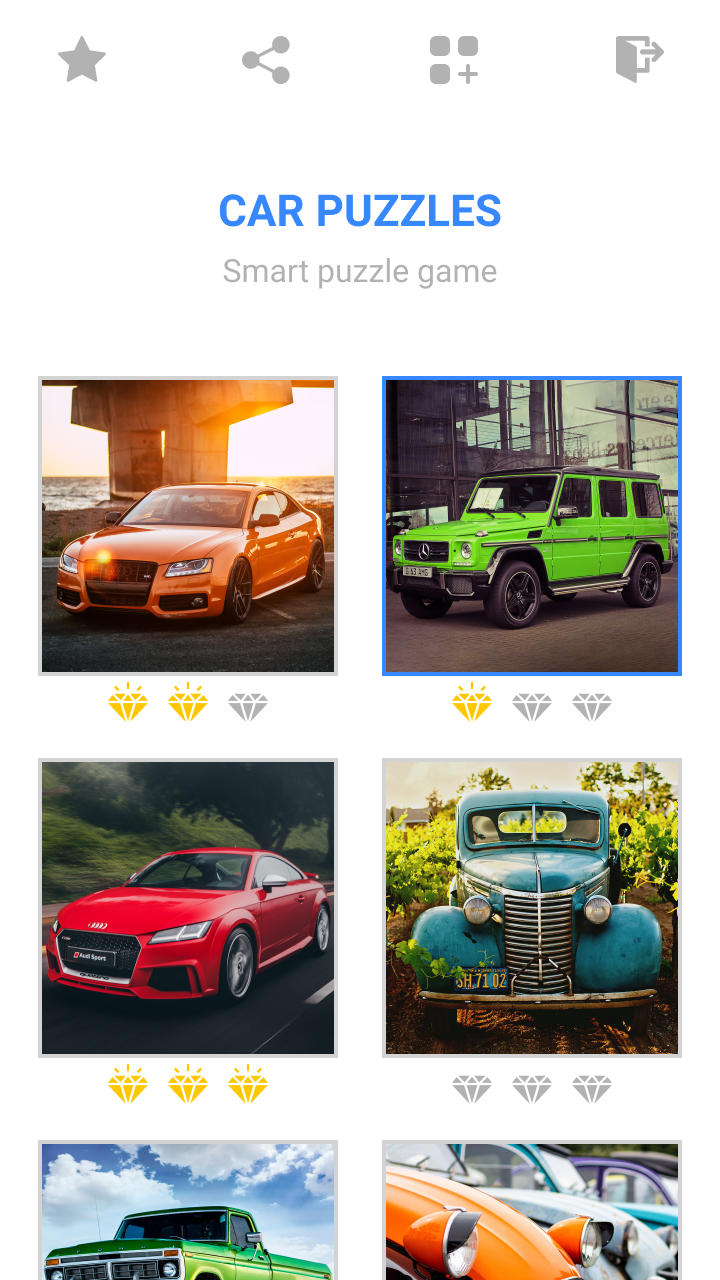اسکرین شات 1 بازی Jigsaw Car Mosaic Puzzles