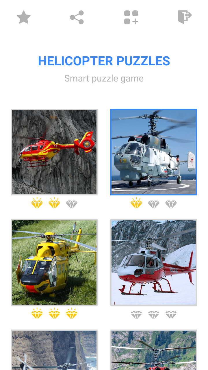 اسکرین شات 1 بازی Helicopter Mosaic Puzzles