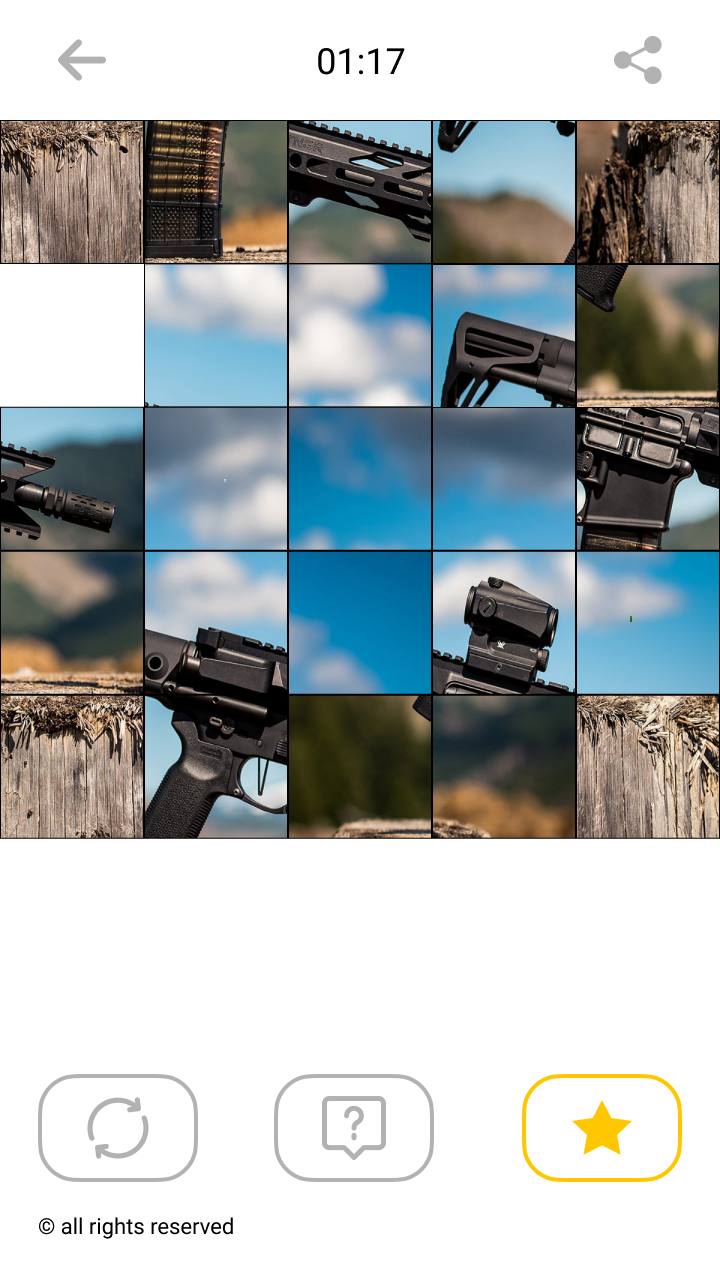 اسکرین شات 6 بازی Jigsaw Weapon Mosaic Puzzles