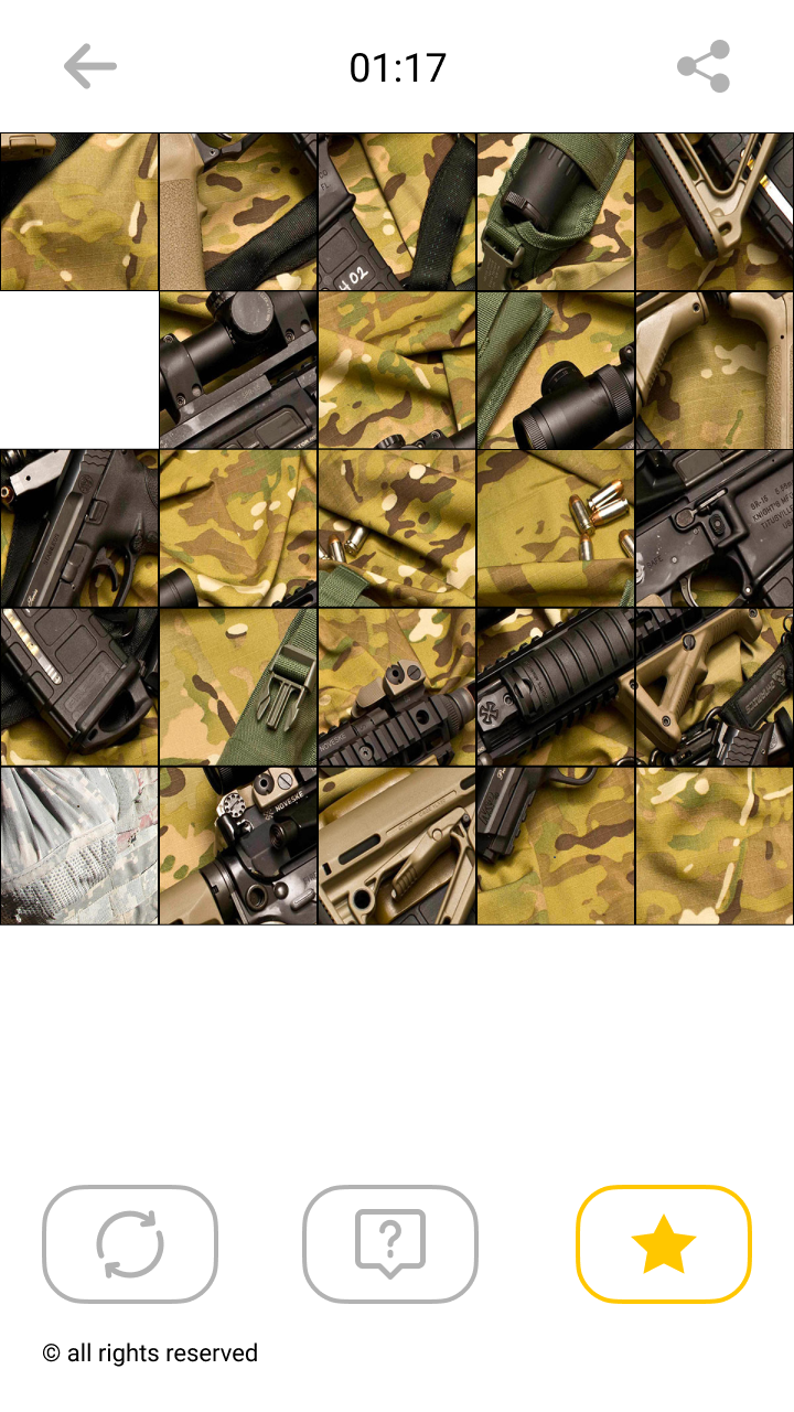 اسکرین شات 4 بازی Jigsaw Weapon Mosaic Puzzles