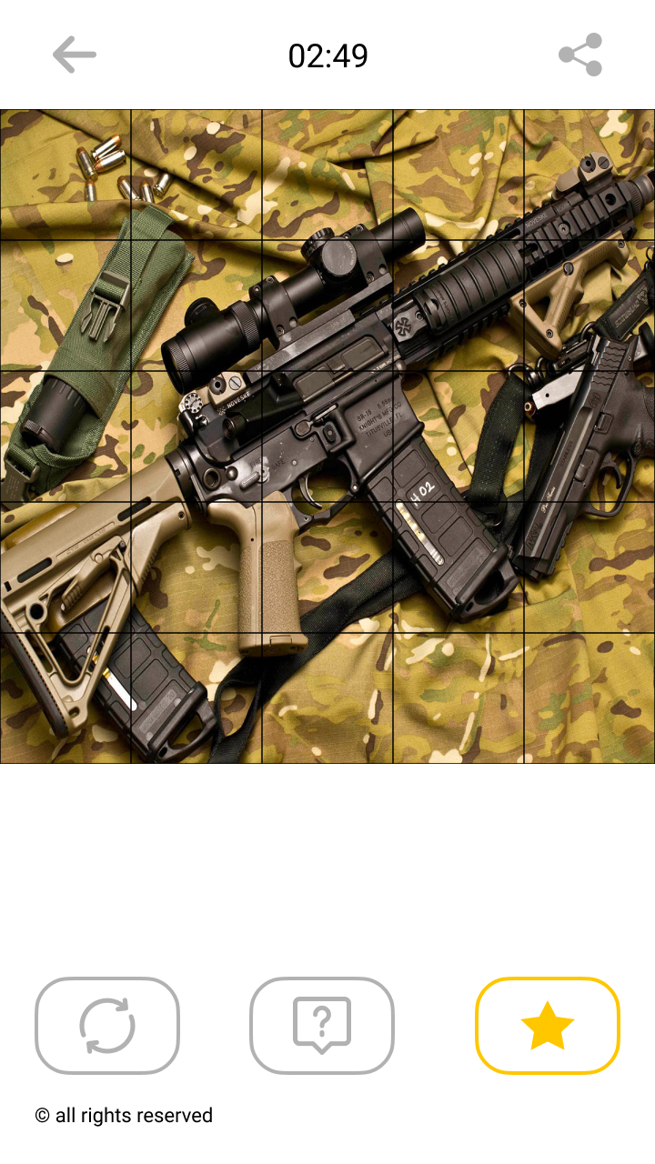 اسکرین شات 5 بازی Jigsaw Weapon Mosaic Puzzles