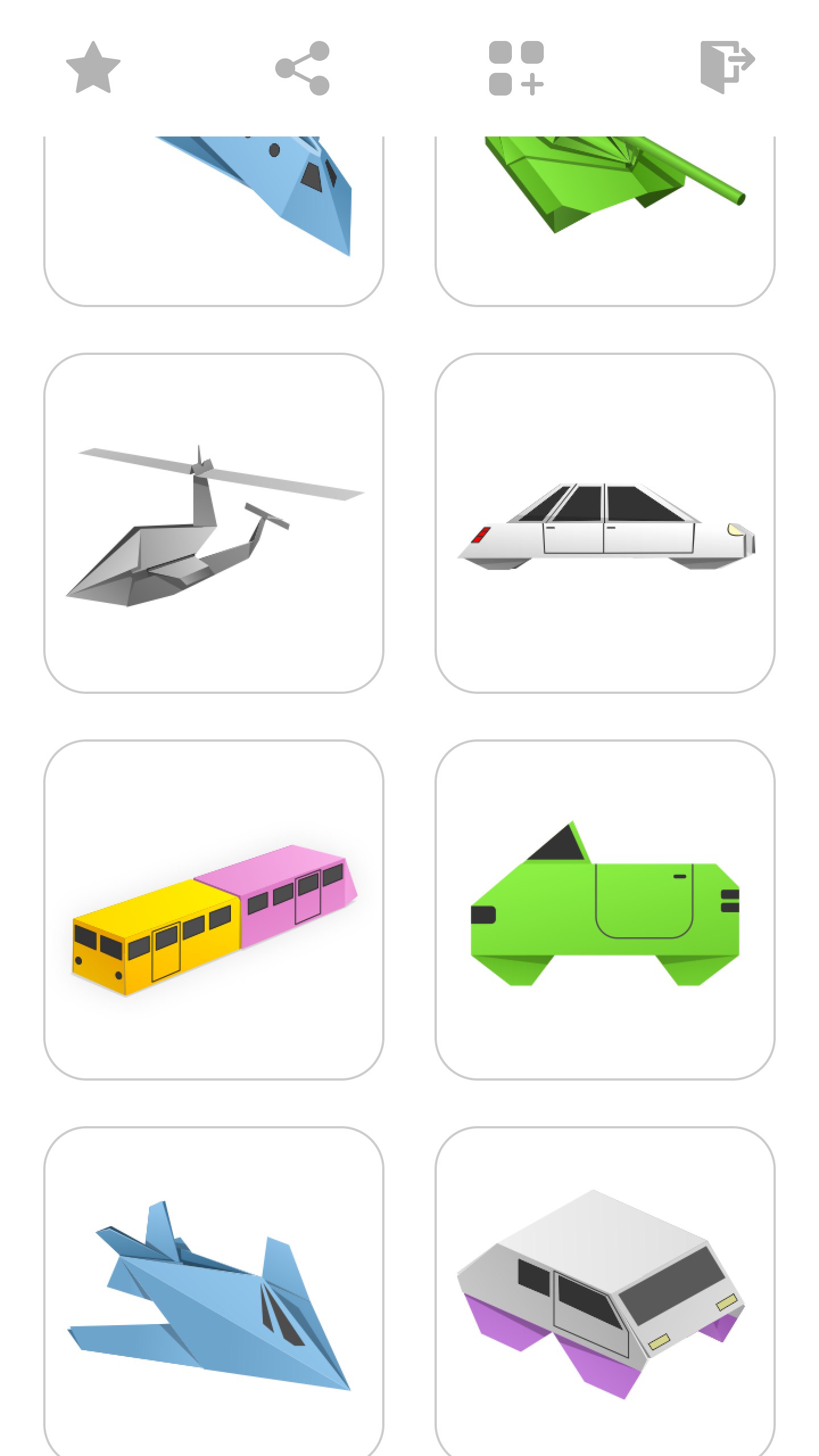 اسکرین شات 2 برنامه Origami Vehicles From Paper