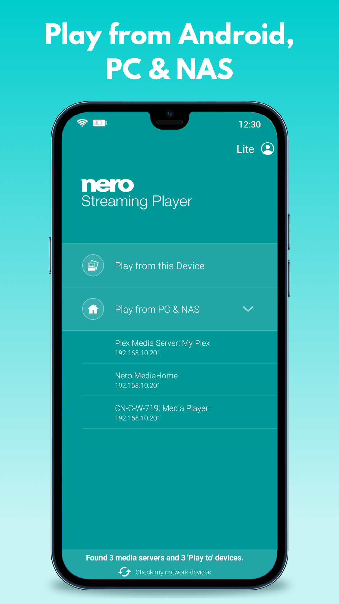 اسکرین شات 2 برنامه TV Cast: Nero DLNA/UPnP Player
