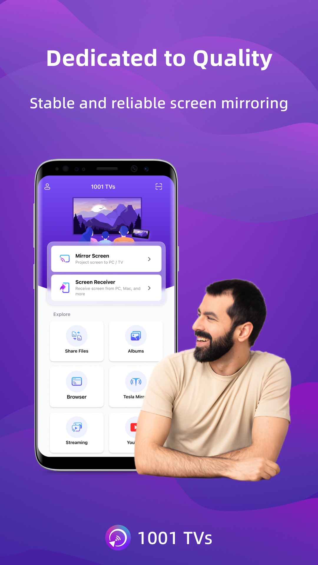 اسکرین شات 3 برنامه Screen Mirroring - 1001 TVs