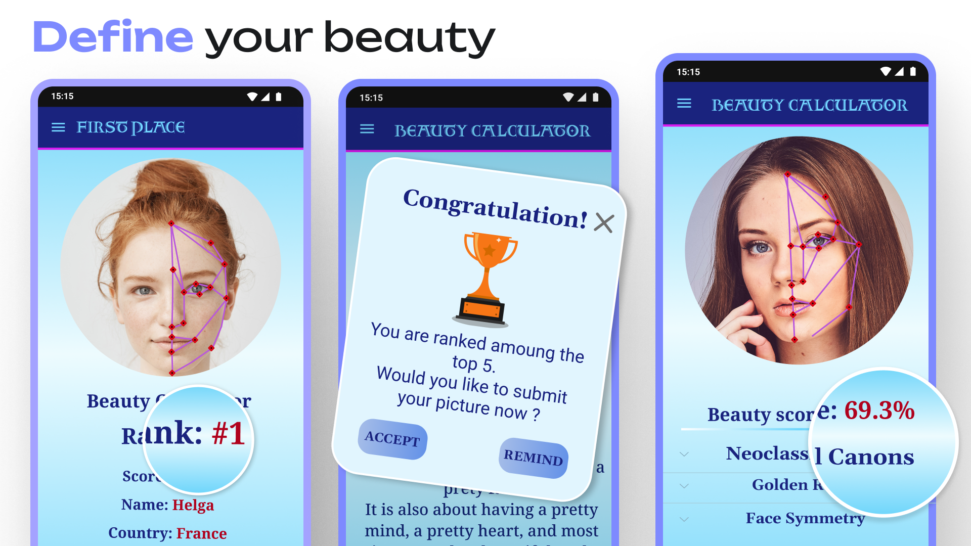 اسکرین شات 7 برنامه Beauty Calculator Pretty Scale