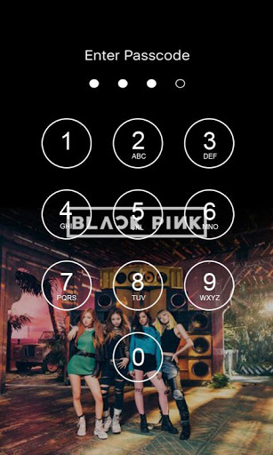 اسکرین شات برنامه Black Pink Lock Screen 4