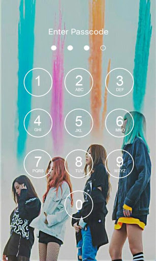 اسکرین شات برنامه Black Pink Lock Screen 1