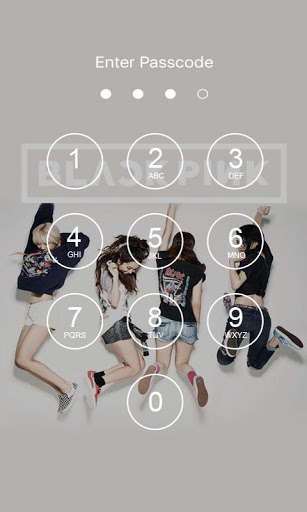 اسکرین شات برنامه Black Pink Lock Screen 3