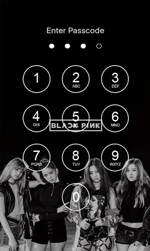 اسکرین شات برنامه Black Pink Lock Screen 2
