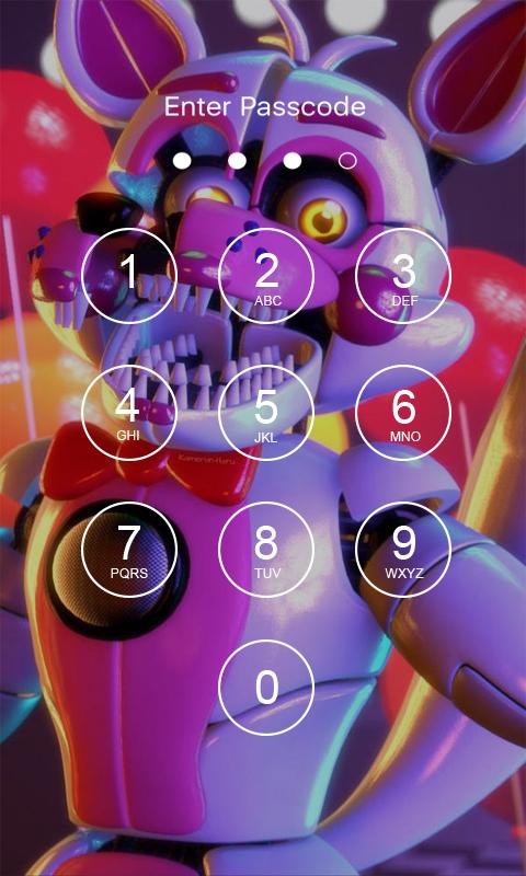 اسکرین شات 1 برنامه Funtime Foxy Lock Screen