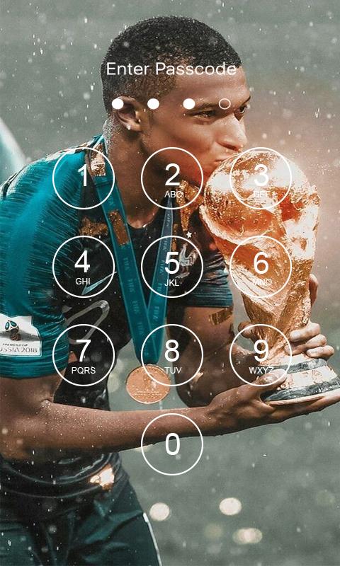 اسکرین شات 3 برنامه Kylian Mbappe Lock Screen