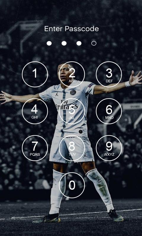 اسکرین شات 1 برنامه Kylian Mbappe Lock Screen