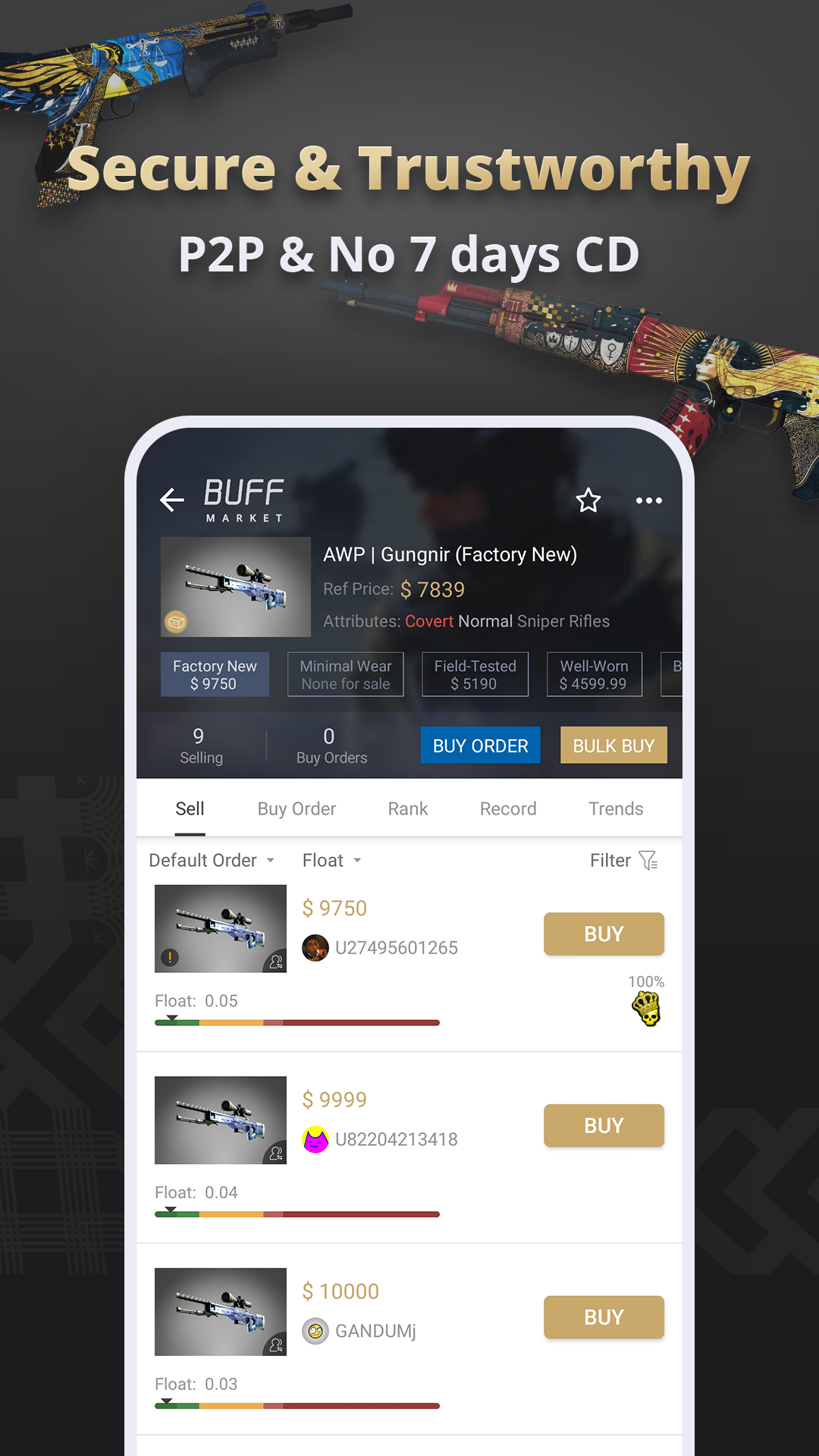 اسکرین شات 2 برنامه BUFF Market - Trade CS2 Skins