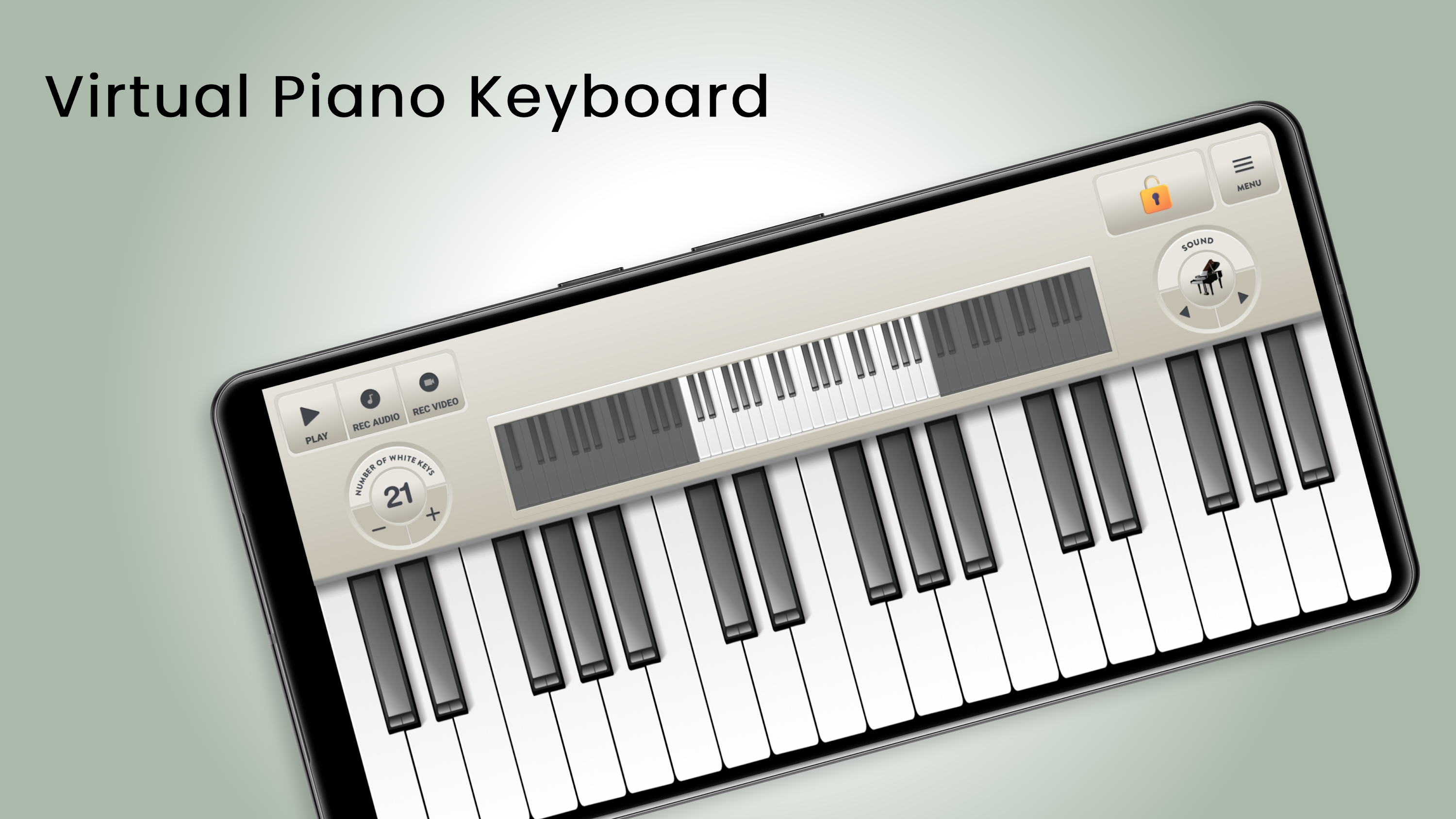 اسکرین شات 1 برنامه Virtual Piano Keyboard