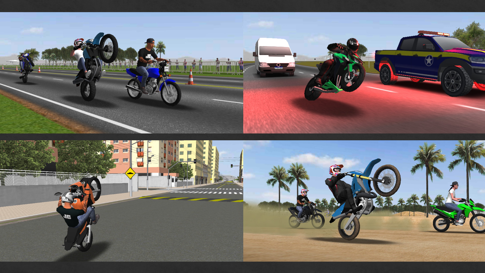 اسکرین شات 1 بازی Moto Wheelie 3D