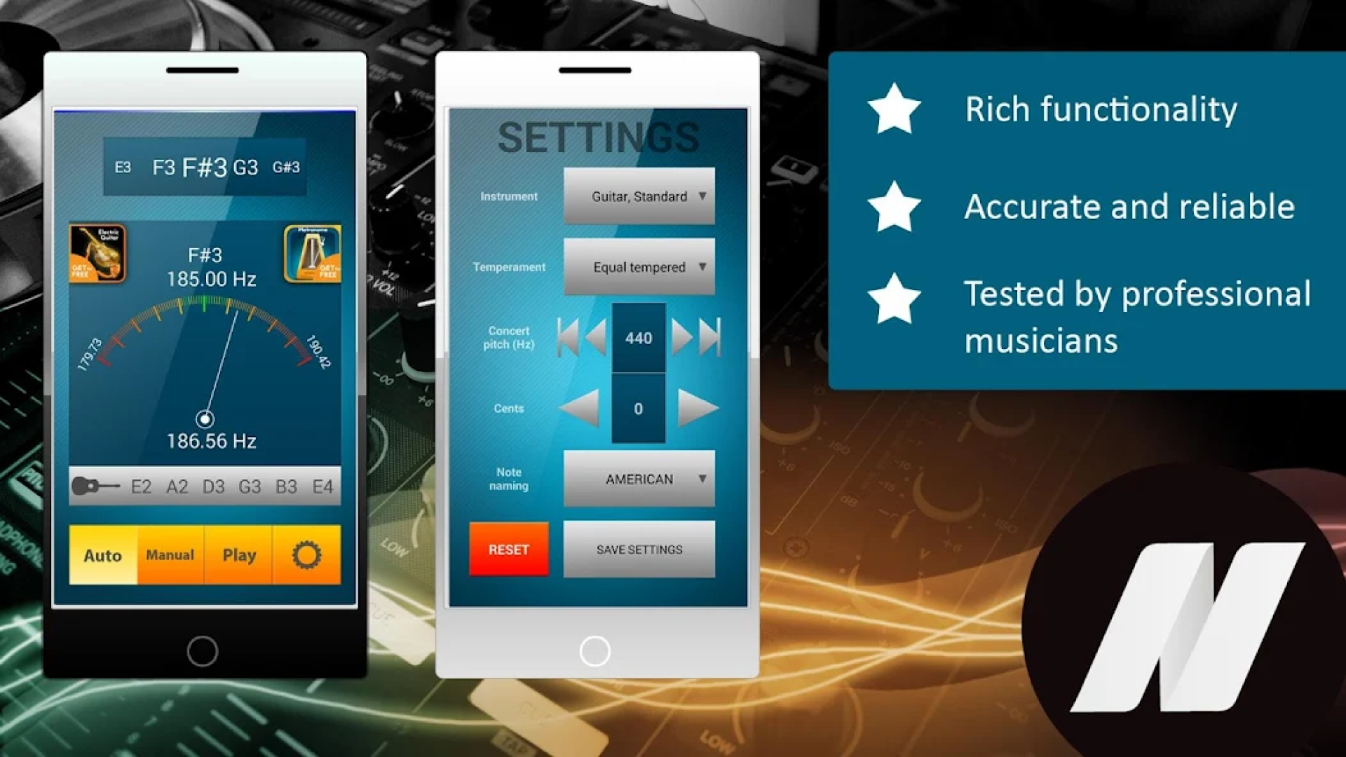 اسکرین شات 1 برنامه Metronome & Tuner