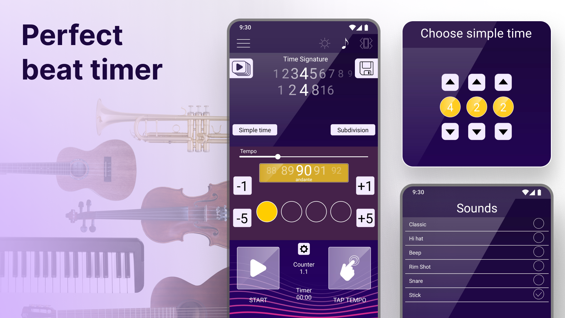 اسکرین شات 2 برنامه Perfect Metronome