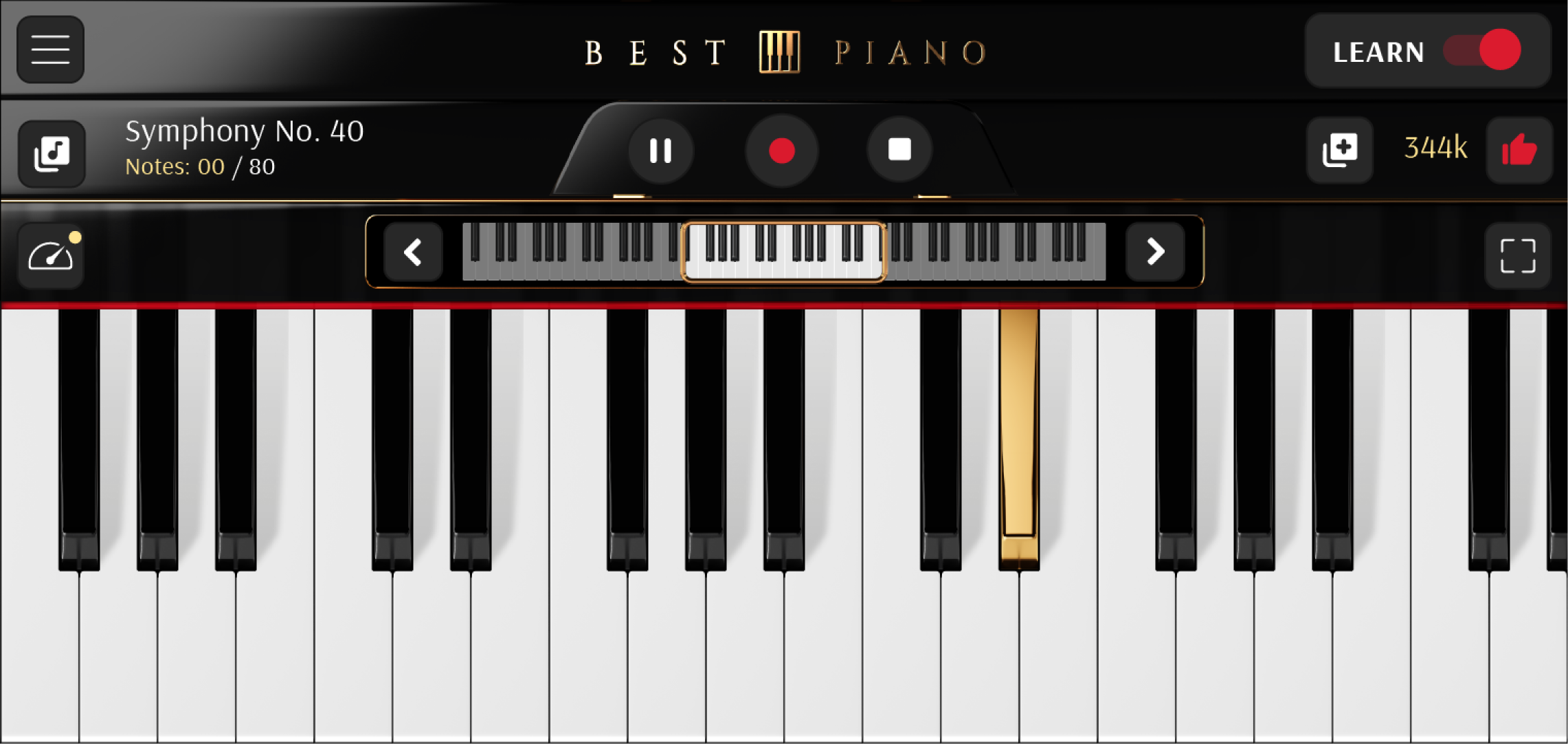 اسکرین شات 1 برنامه Piano: Learn & Play Songs