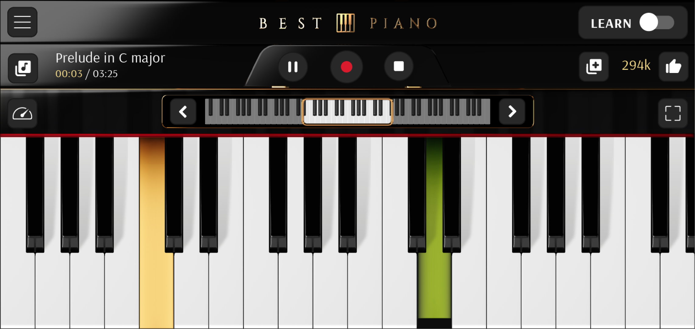 اسکرین شات 6 برنامه Piano: Learn & Play Songs