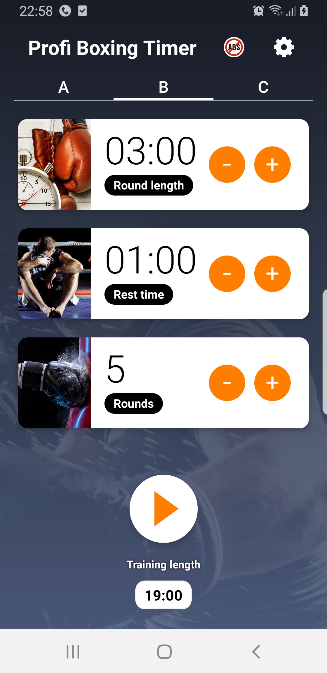 اسکرین شات 1 برنامه Boxing Round Timer - Pro