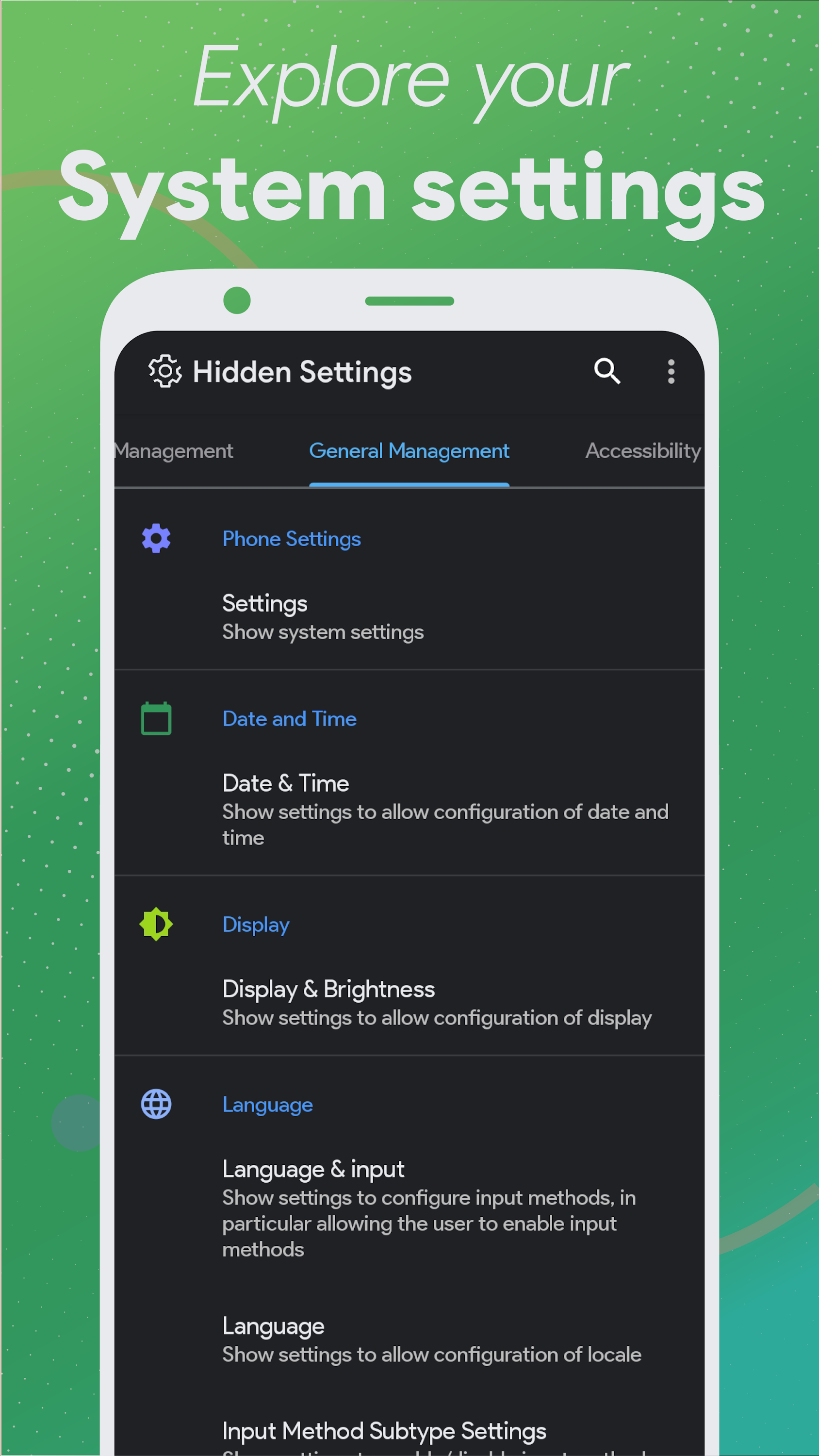 اسکرین شات 4 برنامه MIUI Hidden Settings Activity