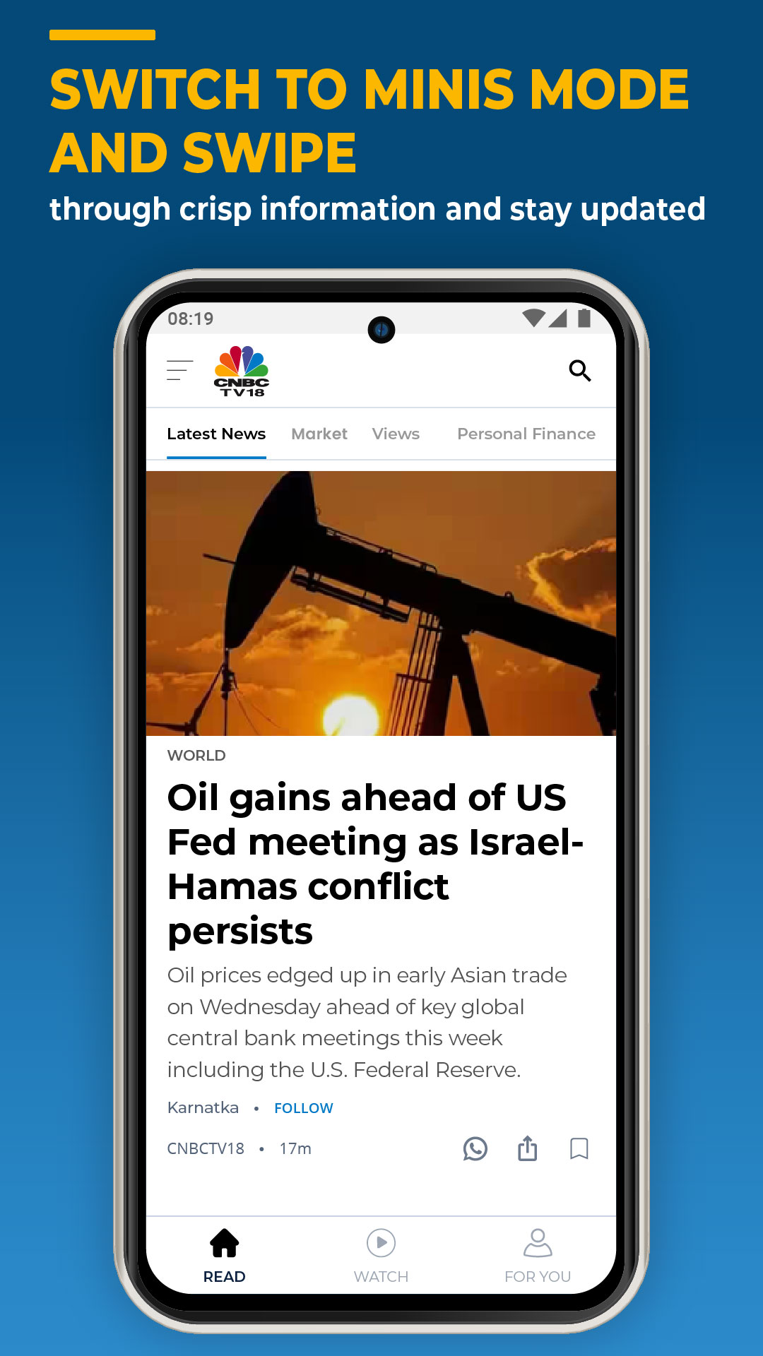 اسکرین شات 5 برنامه CNBC-TV18: Business News