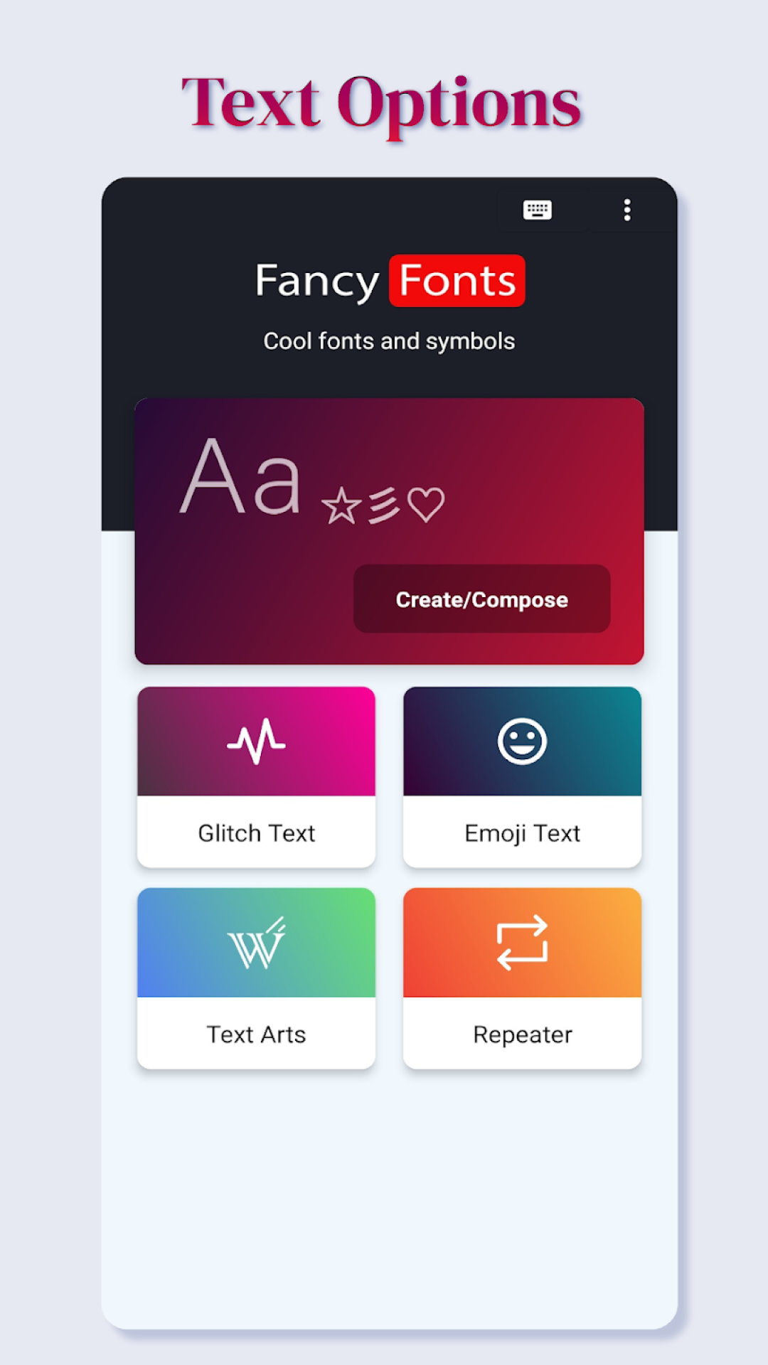 اسکرین شات 4 برنامه Fonts - Fancy Fonts Art