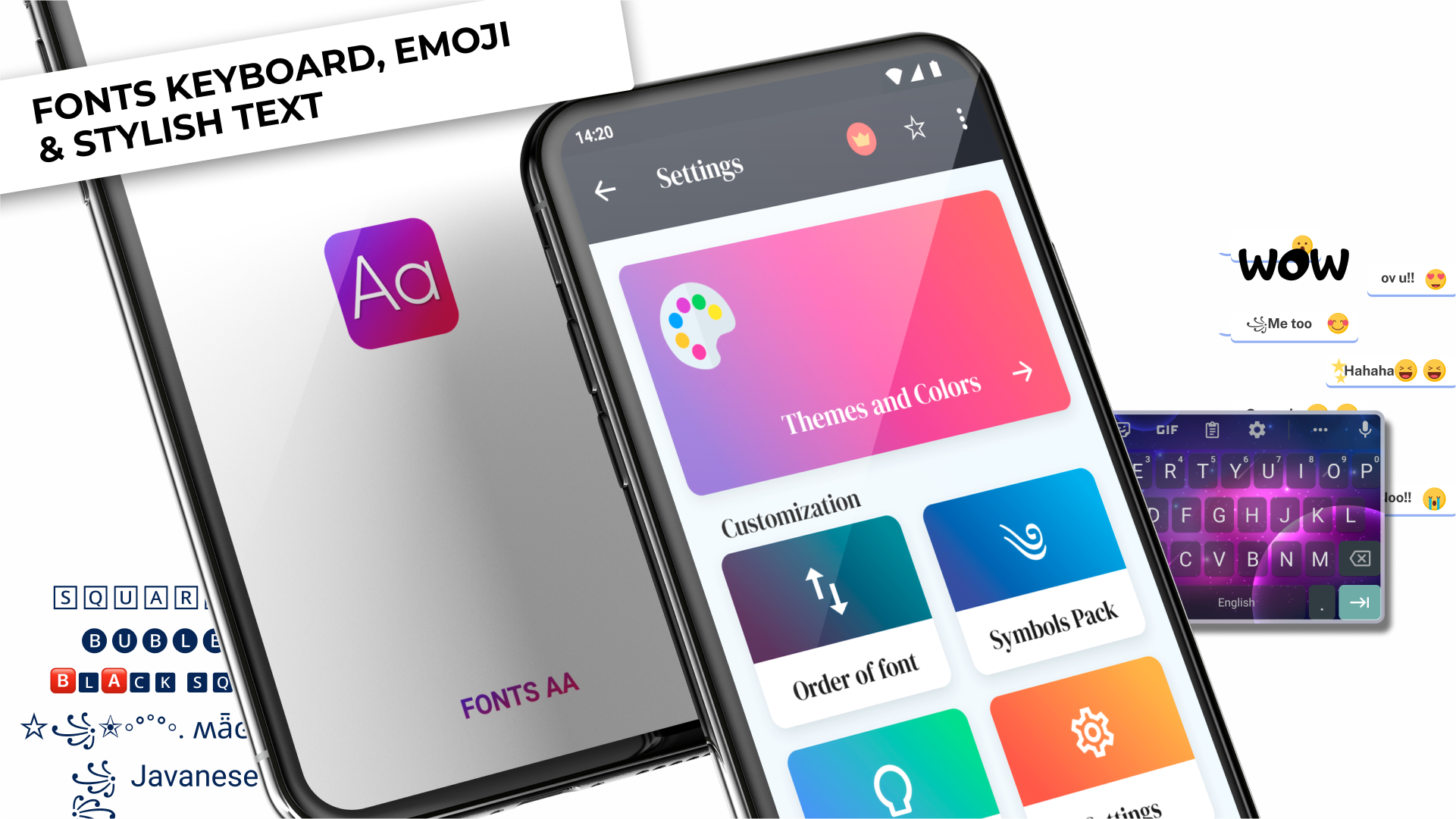 اسکرین شات 7 برنامه Fonts Aa - Keyboard Fonts Art