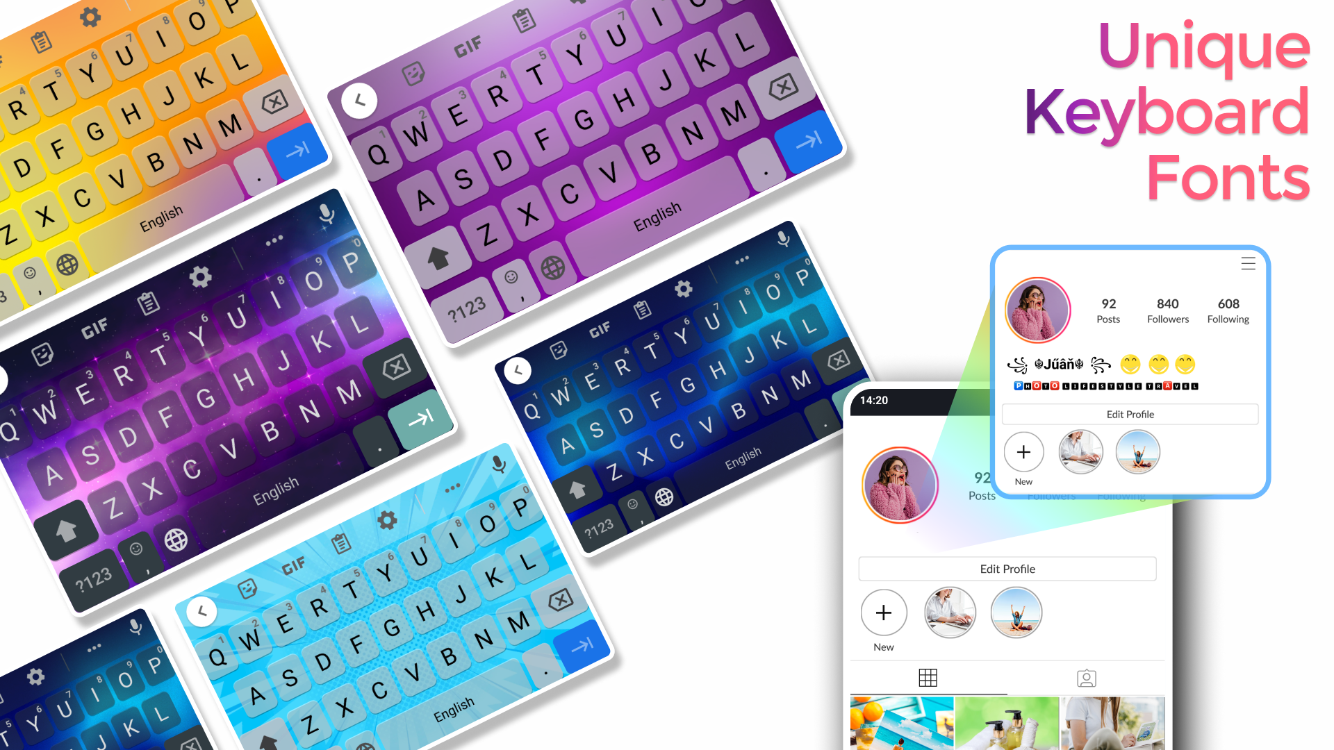 اسکرین شات 8 برنامه Fonts Aa - Keyboard Fonts Art