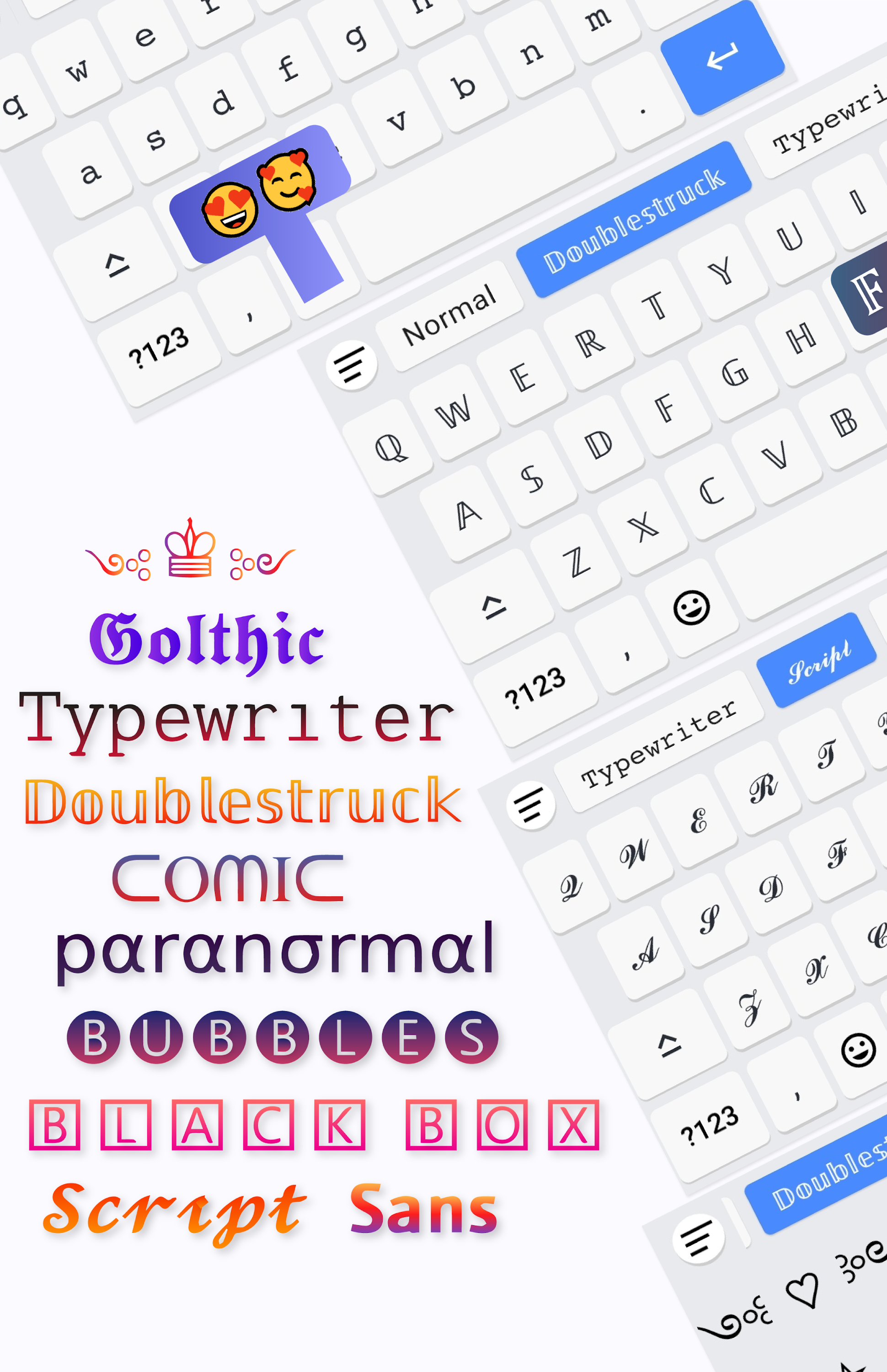 اسکرین شات 1 برنامه Fonts Aa - Keyboard Fonts Art