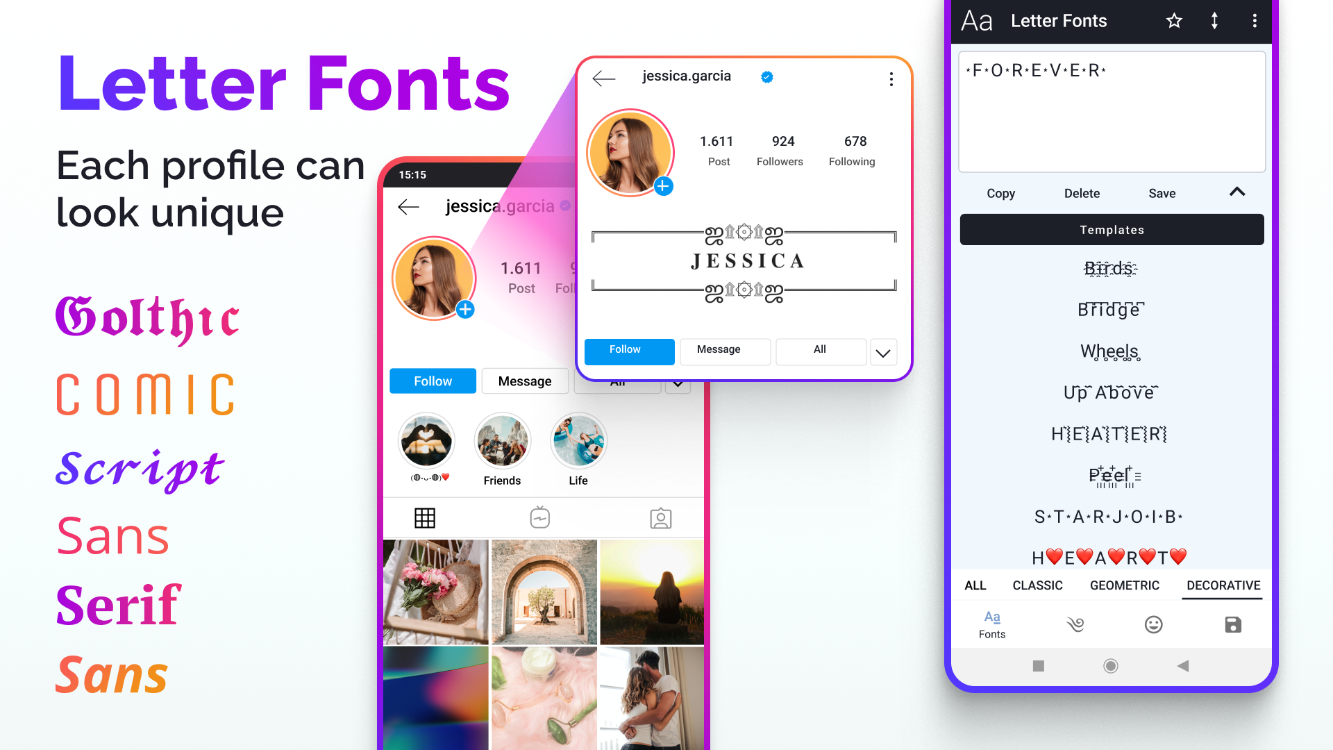 اسکرین شات 1 برنامه Letter Fonts - Stylish Text