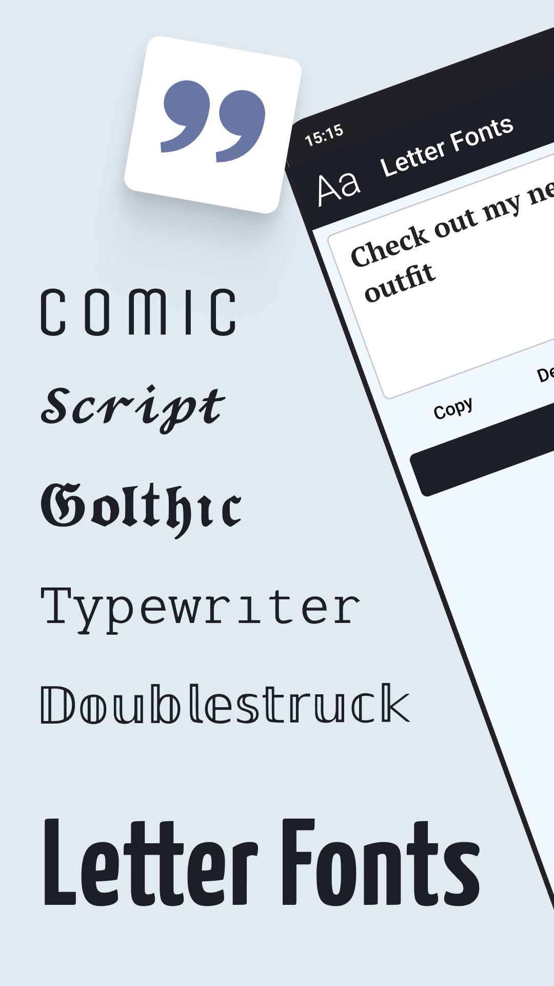 اسکرین شات 1 برنامه Letter Fonts - Stylish Text