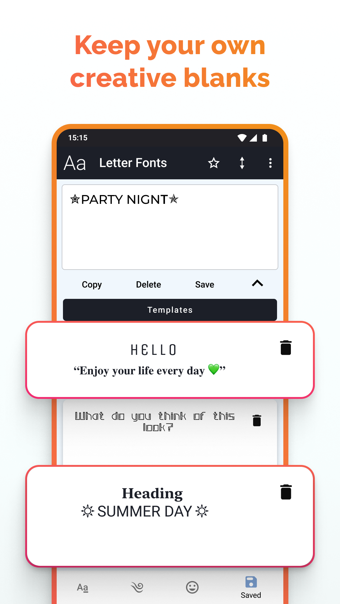 اسکرین شات 8 برنامه Letter Fonts - Stylish Text