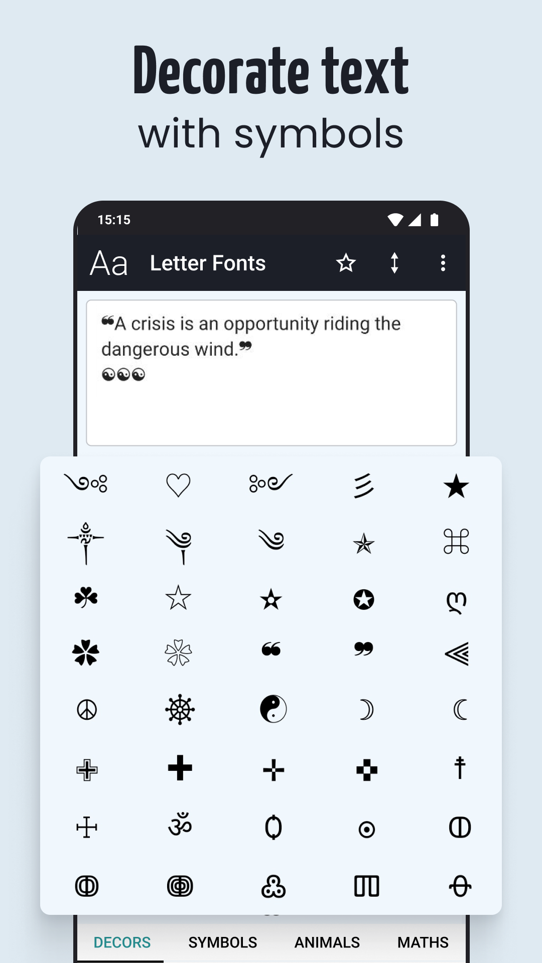 اسکرین شات 5 برنامه Letter Fonts - Stylish Text