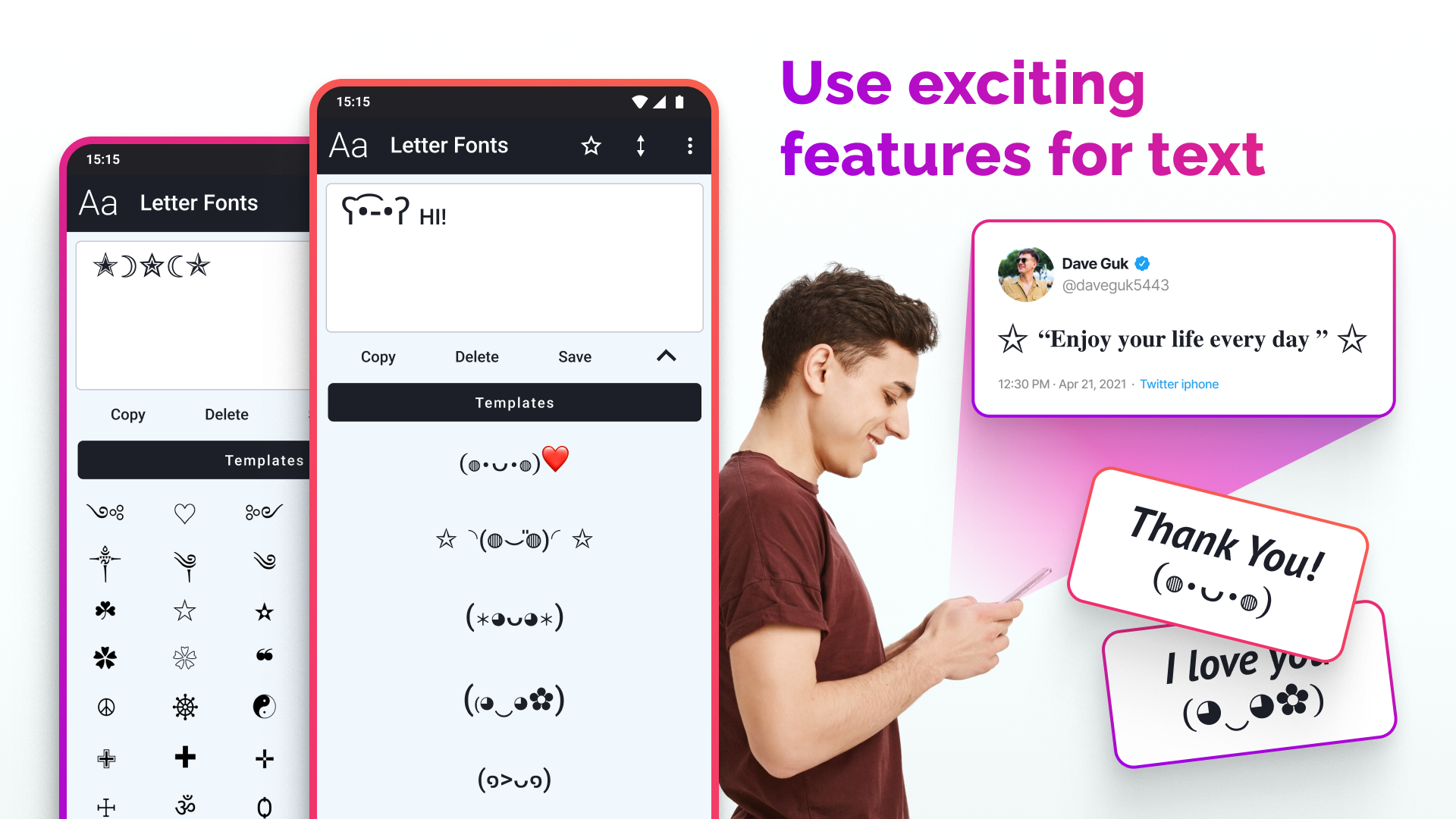 اسکرین شات 2 برنامه Letter Fonts - Stylish Text