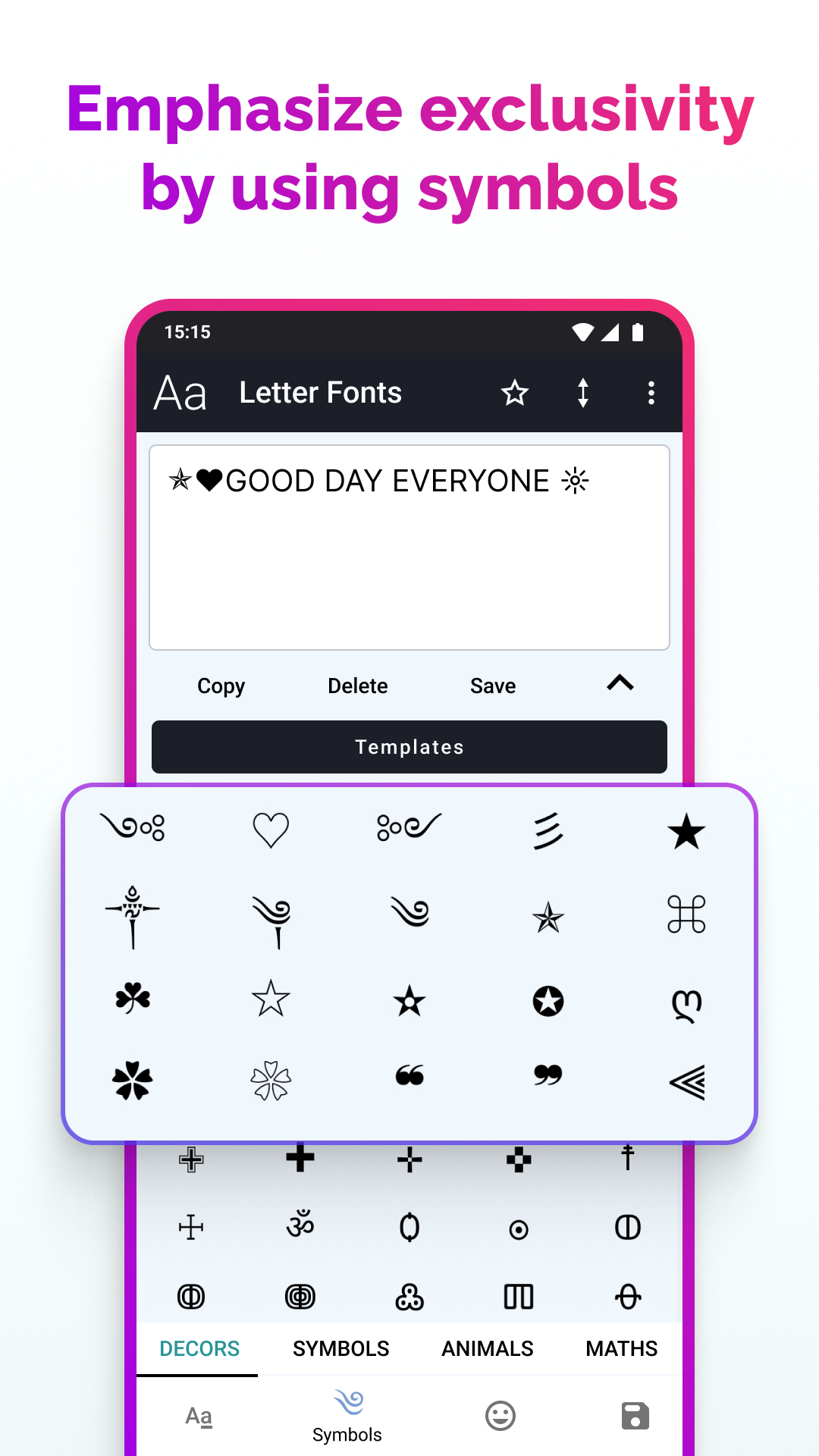 اسکرین شات 6 برنامه Letter Fonts - Stylish Text