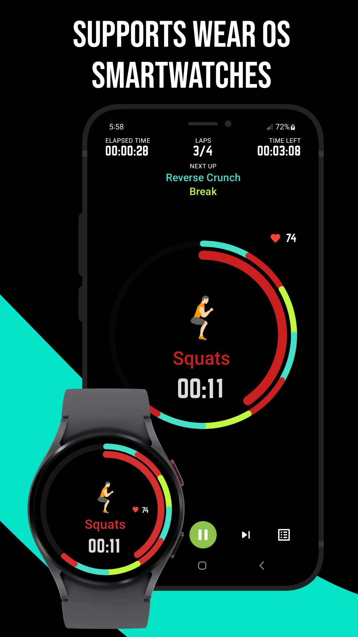 اسکرین شات 6 برنامه Exercise Timer