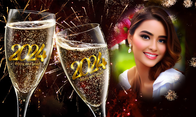 اسکرین شات 1 برنامه New Year Photo Frame 2024