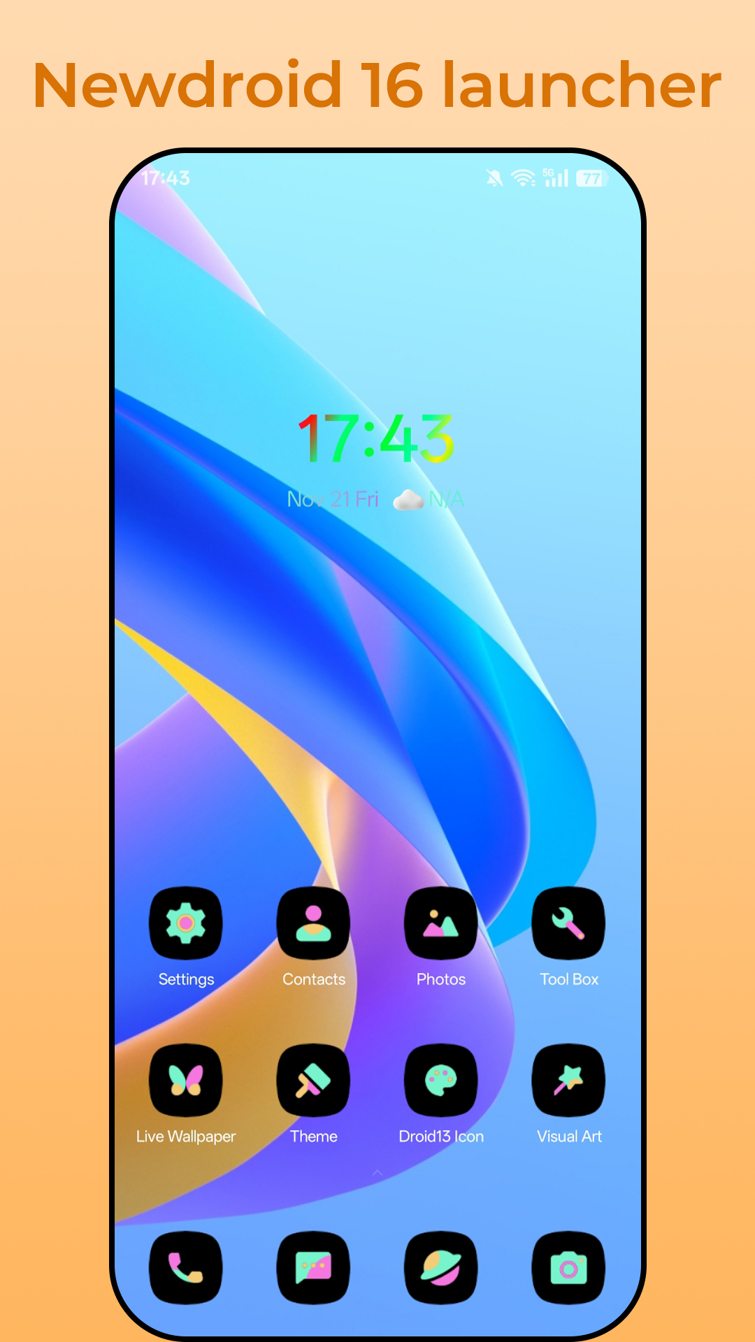 اسکرین شات 1 برنامه NewDroid Launcher 2026