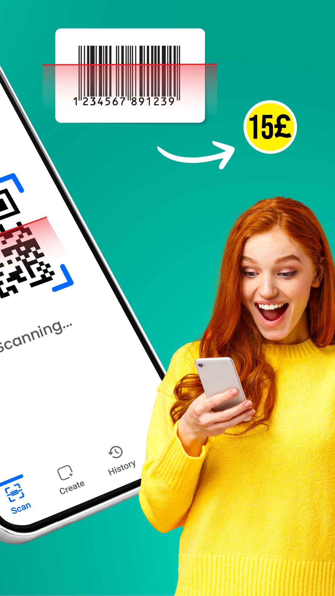 اسکرین شات 2 برنامه QR Scanner: Barcode Reader