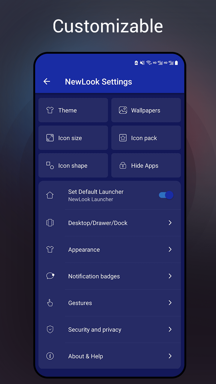 اسکرین شات 7 برنامه Newlook Launcher - Galaxy Star