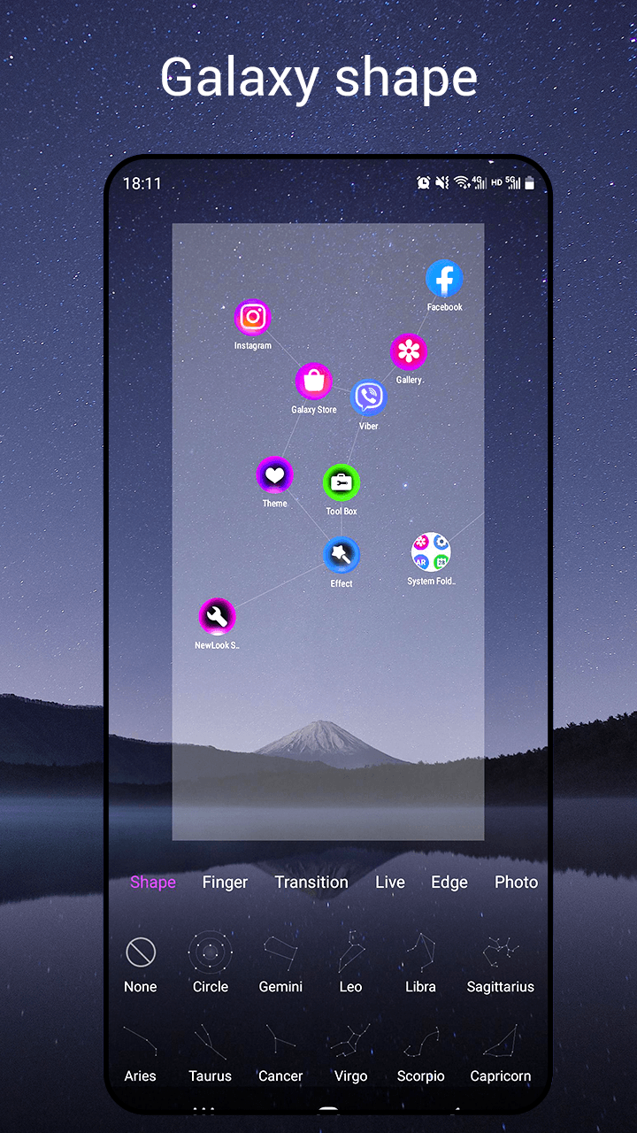 اسکرین شات 3 برنامه Newlook Launcher - Galaxy Star