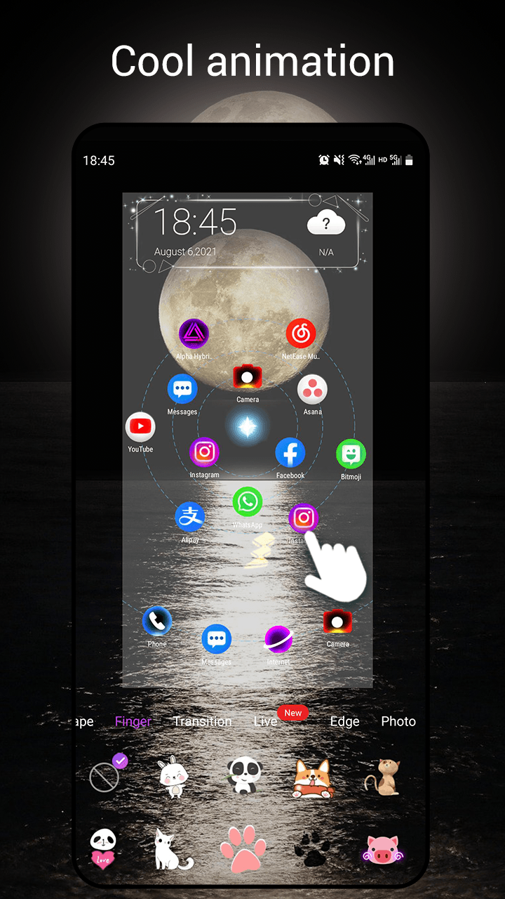 اسکرین شات 5 برنامه Newlook Launcher - Galaxy Star