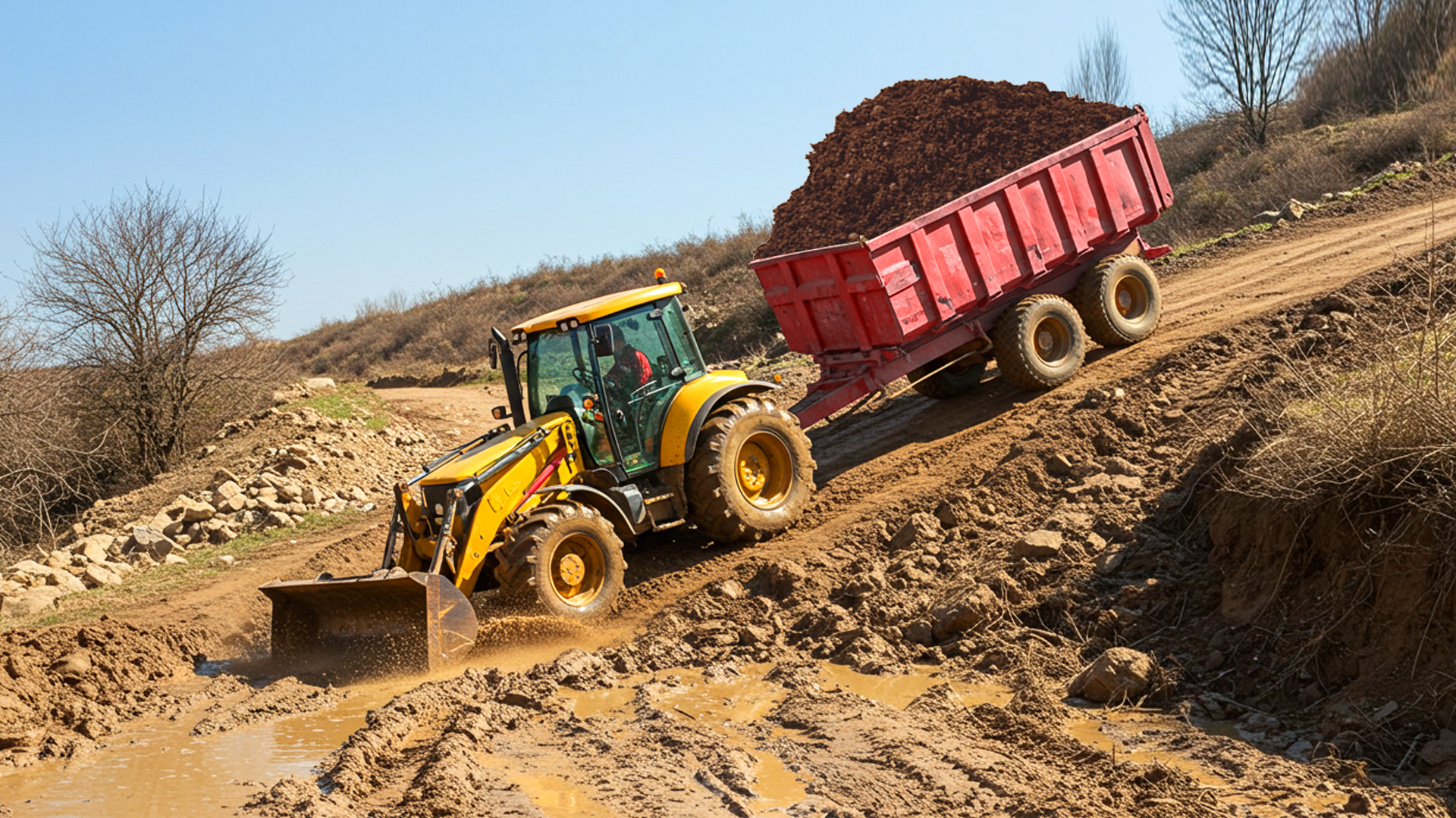 اسکرین شات 1 بازی Tractor Trolley Farming Drive