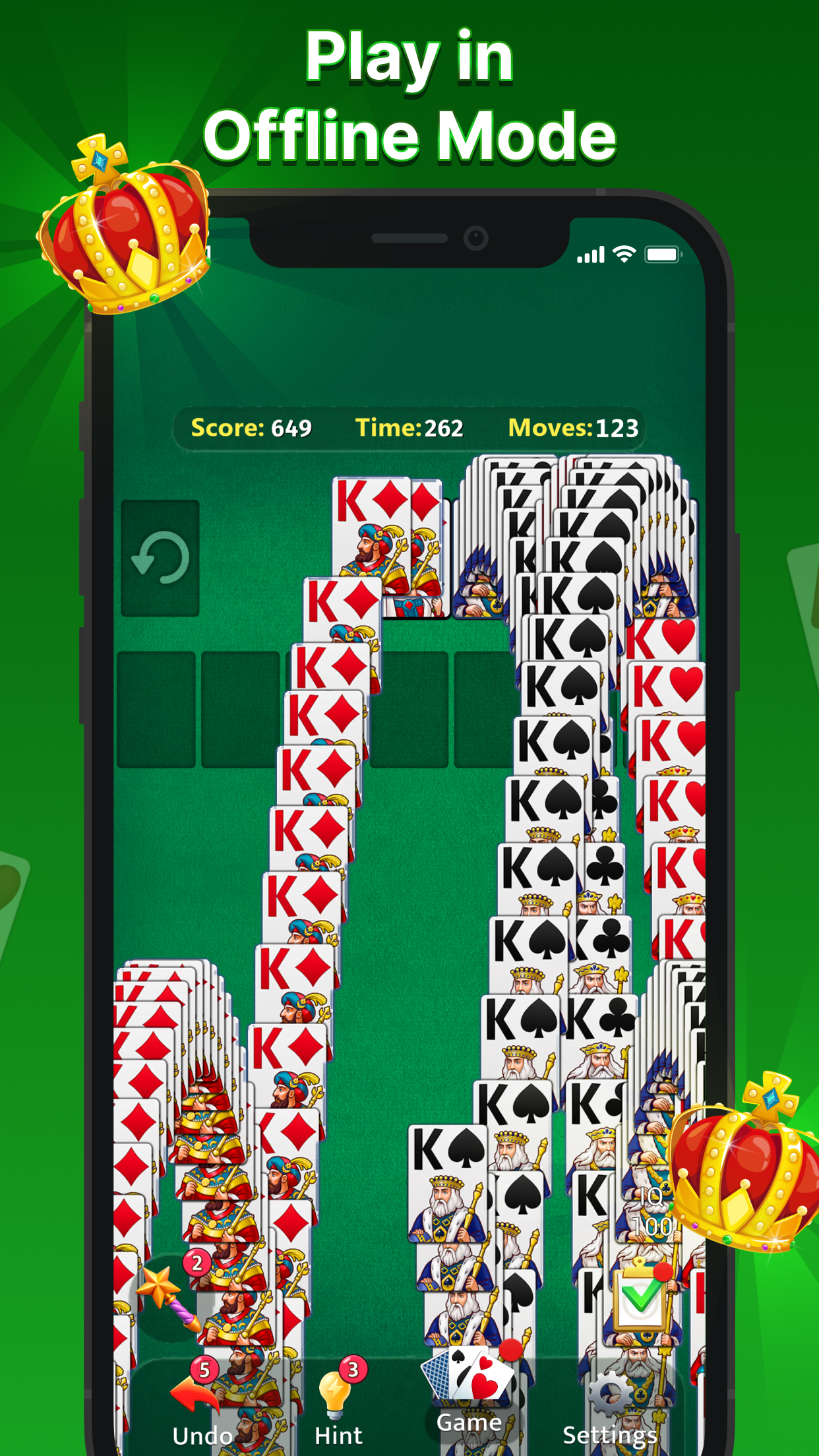 اسکرین شات 2 بازی Solitaire: Classic Card Game