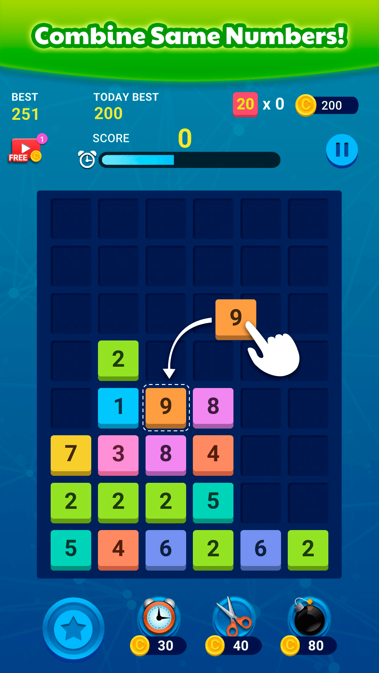 اسکرین شات 2 بازی Merge Block: Number Merge Game