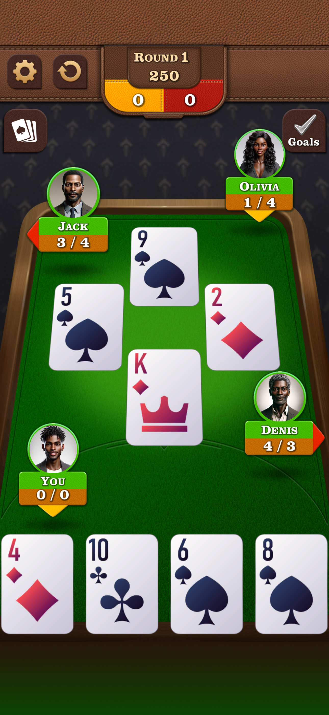 اسکرین شات 1 بازی Spades: Classic Card Game