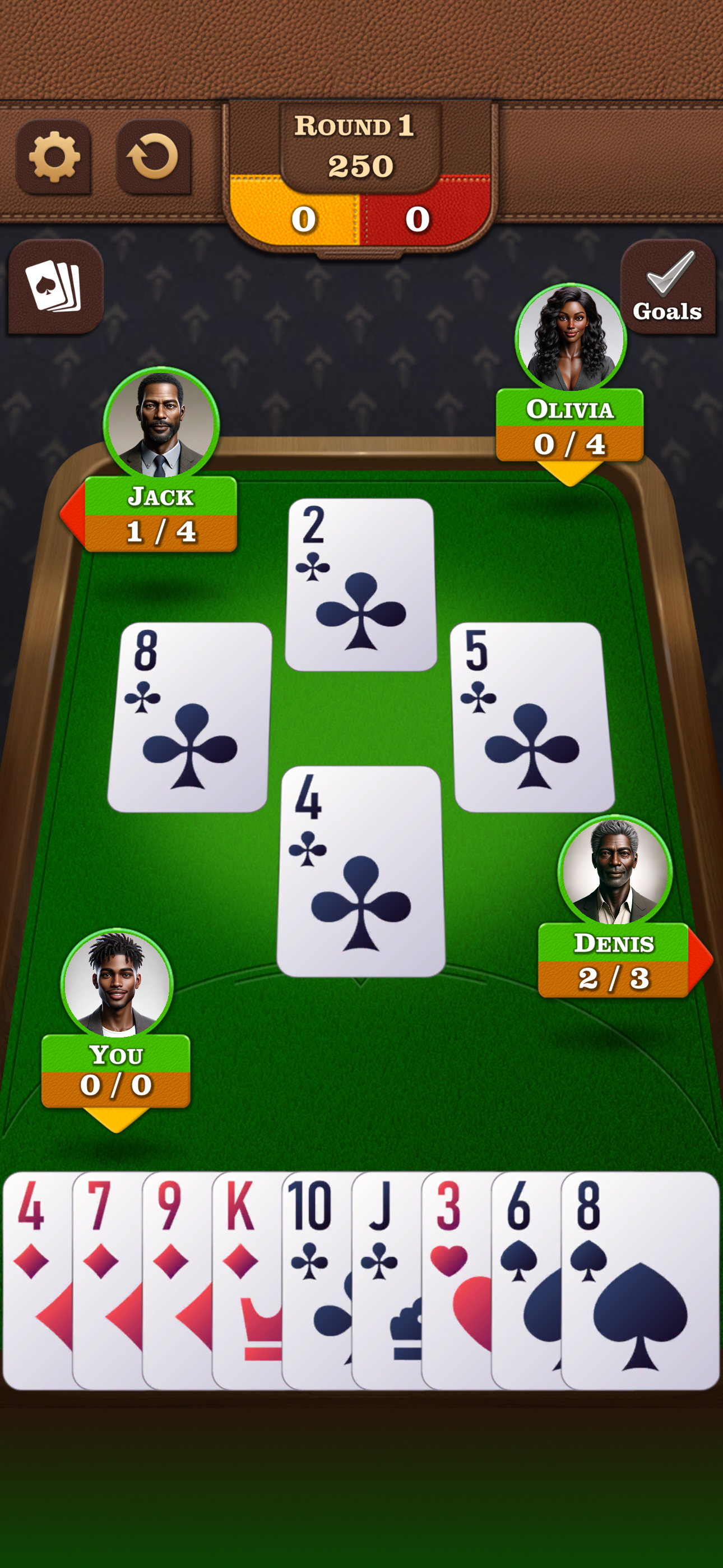 اسکرین شات 3 بازی Spades: Classic Card Game