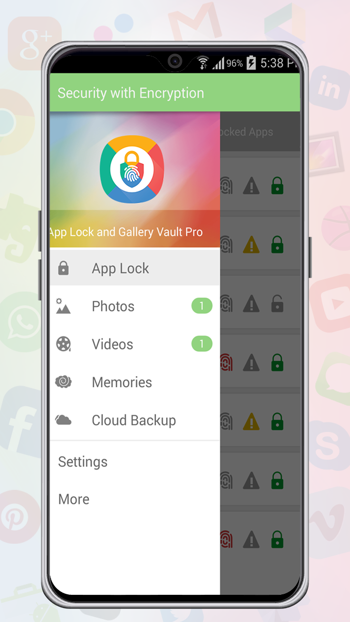 اسکرین شات 2 برنامه App Lock & Gallery Lock