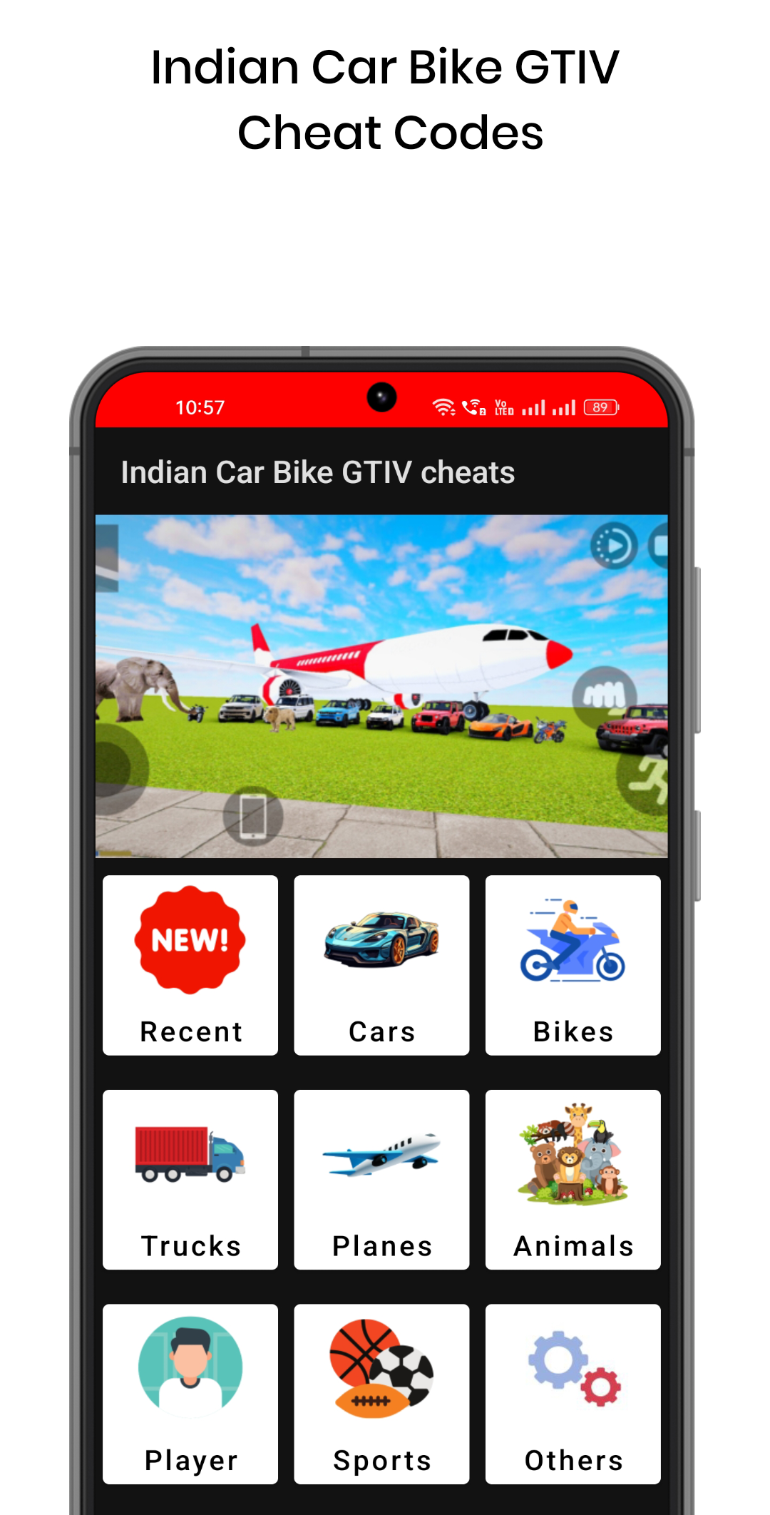اسکرین شات 1 برنامه Indian Car Bike GTIV cheats